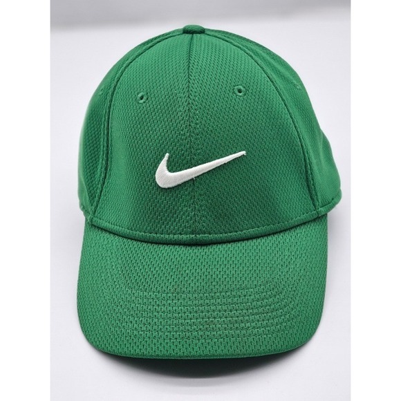 Nike Other - Nike Baseball Cap Green White OS Fitted Hat Legacy 91 Swoosh Embroidered
